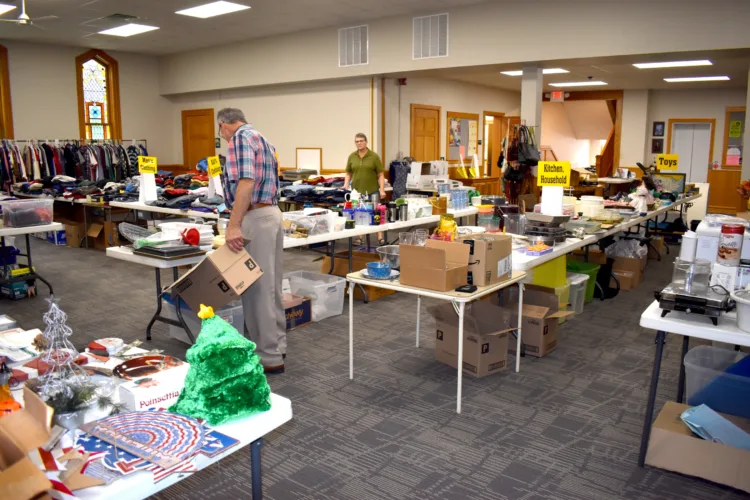 Two churches provide bargains during sales today and Saturday
